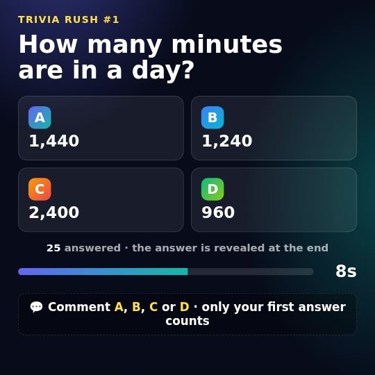 Trivia Rush on stream